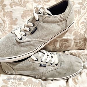 Vans Authentic TB4R Gray Canvas Women's Sneakers Size 9.5 EUC